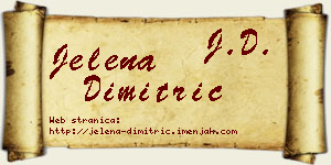Jelena Dimitrić vizit kartica